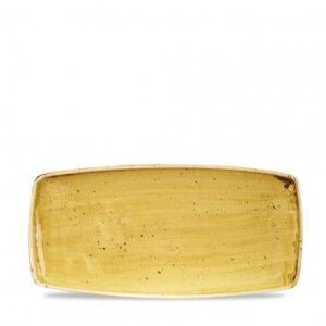 Блюдо сервировочное 29,5х15 см, без борта, Stonecast, цвет Mustard Seed Yellow артикул SMSSOP111