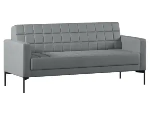 Диван с подлокотниками трехместный Shoko экокожа серая