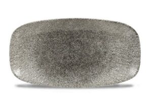 Блюдо CHURCHILL Raku Quartz Black L 298 мм, B 153 мм артикул RKBQXO111