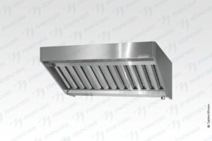 Зонт вытяжной полуоткрытый ЗВПн - 600*1000*400 "Norma Inox", пристенный