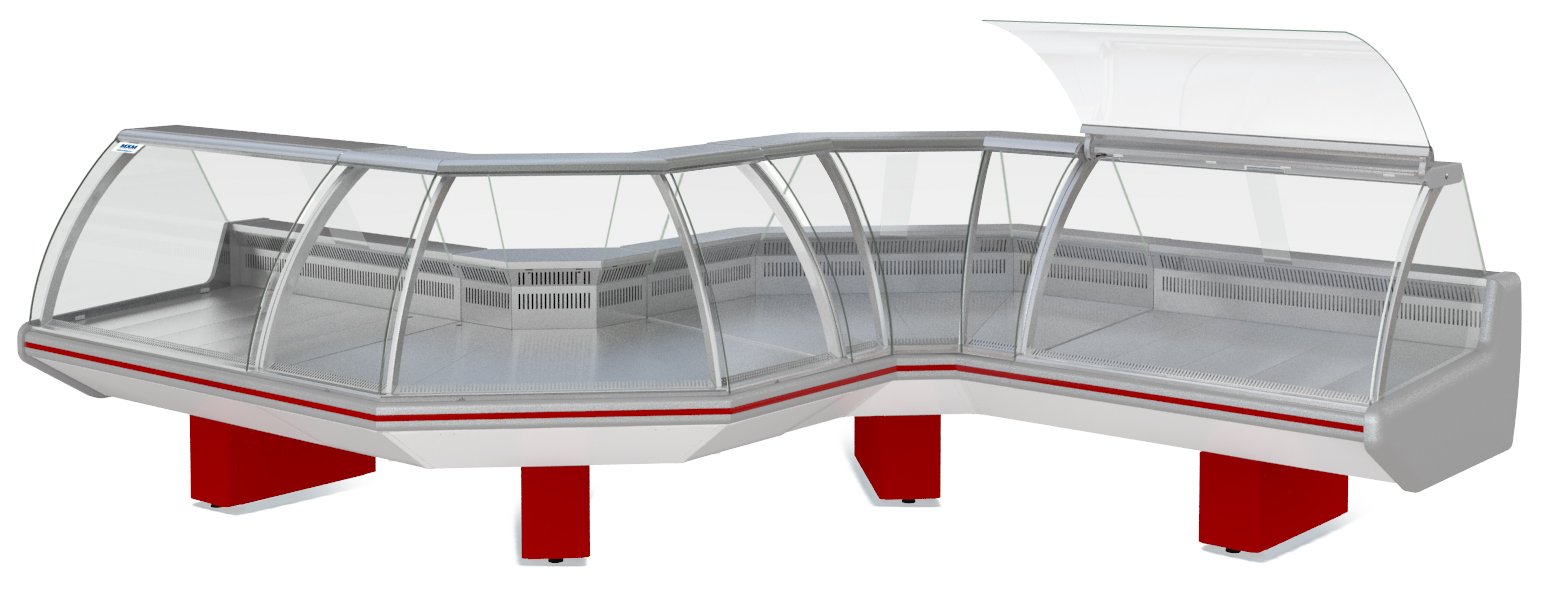 Холодильная витрина Марихолодмаш Парабель ВХСл-1,25 (без боковин, ТРВ, одна тумба)