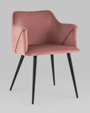 Стул с подлокотниками Джоэл велюр пыльно-розовый 2 шт