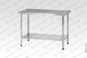 Стол производственный СПРн - 600*700*860 "Norma" (каркас полимер; полка перфорация, нерж. 430; ножка профильная, тр. 40*40)
