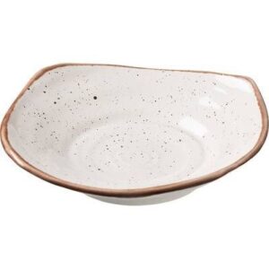 Тарелка Борисовская Керамика «Пунто Бьянко» квадратная; L23,5, B23,5см, фарфор; белый, черный артикул ФРФ88808651