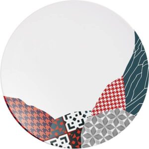 Тарелка мелкая Chef&Sommelier Fragment Carmin фарфор, белый, красный, D 21,5 см артикул L9653