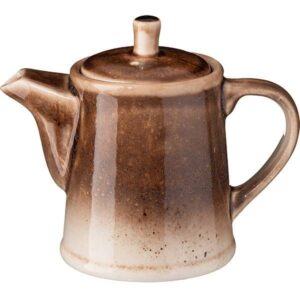 Чайник заварочный Борисовская Керамика «Маррон Реативо»; 0,5л; H14,5см, фарфор; коричневый, бежевый артикул ФРФ88802773