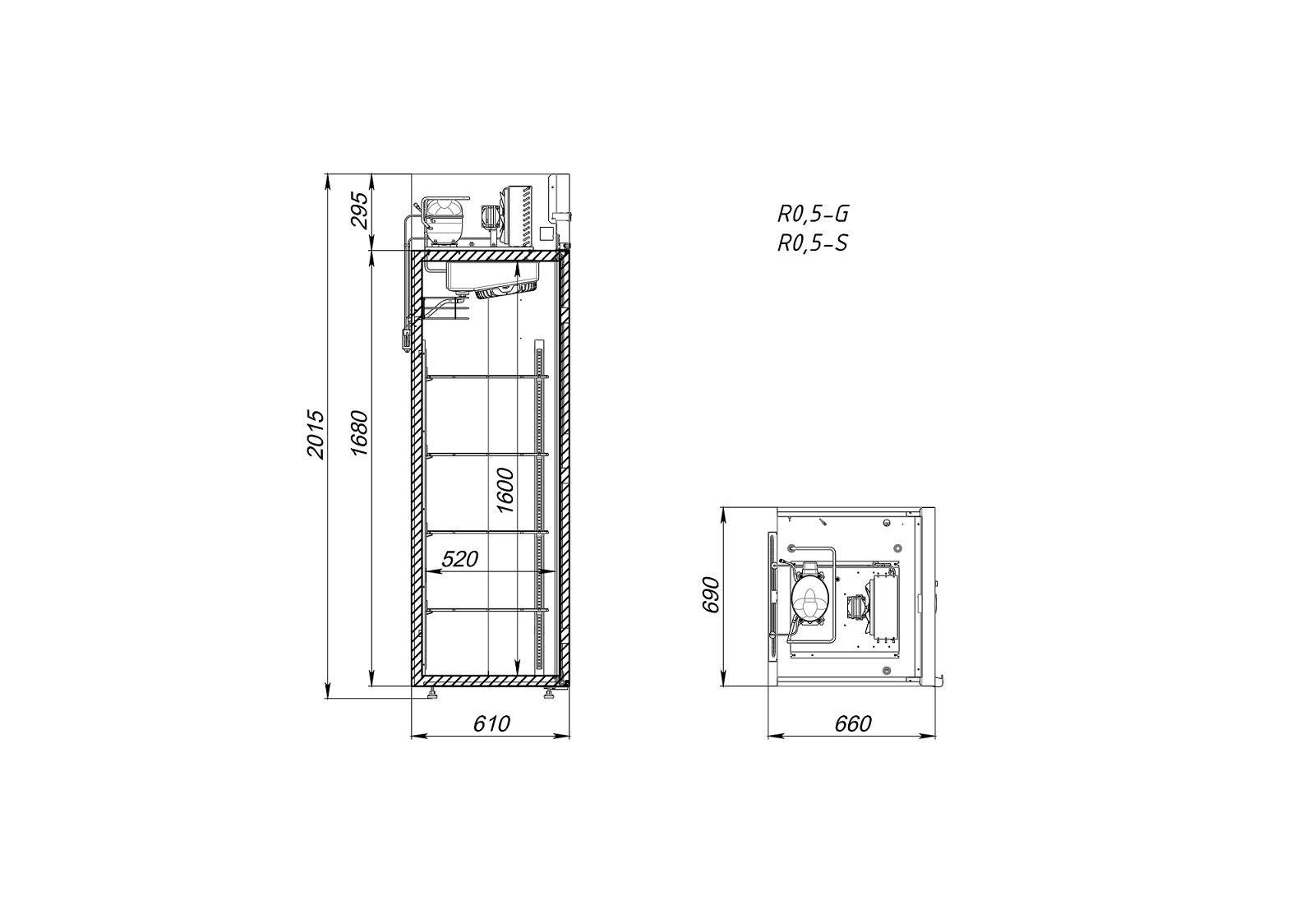Холодильный шкаф Аркто R0.5-S