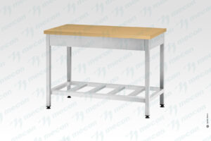 Стол кондитерский СПРп - 1500*600*860 "Profi Inox", бук/40 (полка-решетка)