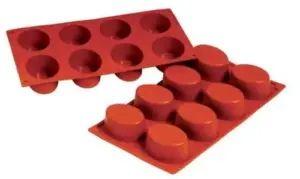 Форма силиконовая P.L. Proff Cuisine "Овал" 8 ячеек 75*55 мм, h 35 мм (30*17,5 см)
