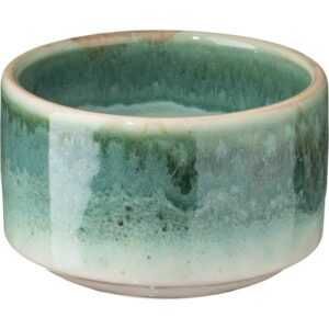 Сахарница Борисовская Керамика «Эрбосо Реативо» без крышки; 350мл; H65, B100мм, фарфор; бирюзовый, бежевый артикул ФРФ88802675