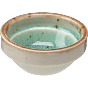 Соусник Борисовская Керамика «Эрбосо Реативо»; 30мл; D60, H25мм, фарфор; бирюзовый, бежевый артикул ФРФ88801875