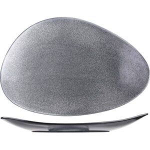 Блюдо Борисовская Керамика «Млечный путь»; L37, B25см, фарфор, белый, черный артикул ФРФ88806453