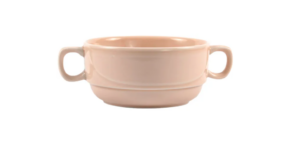 Бульонница Башкирский фарфор Акварель Принц 380 мл, D 117/155 мм, H 63 мм, розовый артикул ИЧШ 03.380.А.Р