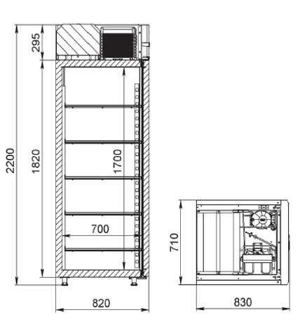 Холодильный шкаф Аркто F0.7-Sdc