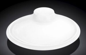 Блюдо для подачи Wilmax Teona D 300 мм круглое, с соусником, утолщенный край артикул 992581