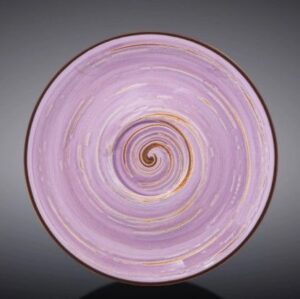 Блюдце Wilmax Spiral фиолетовое D 140 мм артикул WL-669735/B