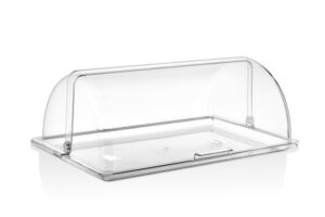 Поднос сервировочный Gastroplast GN 1/1 530х325 мм, прозрачный, с крышкой Roll-Top артикул 77868