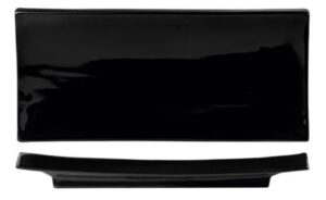 Блюдо для суши KunstWerk Paula черное L 270 мм, B 115 мм, H 17 мм артикул A2591W13