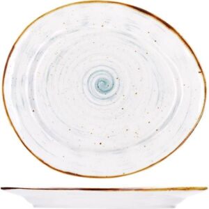 Тарелка KunstWerk Pastoral зеленая L 228 мм, B 195 мм, H 20 мм артикул P5226123-SH115