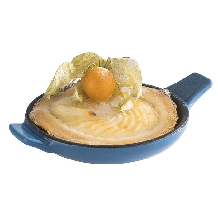 Сковорода для подачи APS круглая, чугун, синий, чёрный D 10, H 2 см артикул 88226