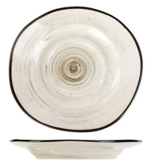 Блюдце KunstWerk Pastoral серое D 140 мм, H 12 мм артикул P7139609-D-SH116