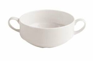Супница стопируемая с двумя ручками Porland Lebon d=11см, 300 мл, цвет белый артикул 365711 LEBON