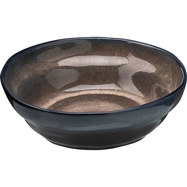 Тарелка Борисовская Керамика «Пати» глубокая; 1л; D=215, H=70мм, фарфор; серый, синий артикул ФРФ88809193