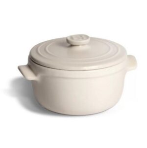 Кастрюля Emile Henry 0,6 л, D 135 мм, H 100 мм, с крышкой бежевая артикул 098407