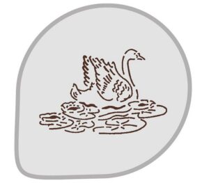 Трафарет кондитерский Martellato MASK 114 Лебедь в пруду D 260 мм артикул MASK 114