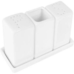 Набор для специй KunstWerk Paula белый L 140 мм, B 55 мм, H 90 мм артикул A2429