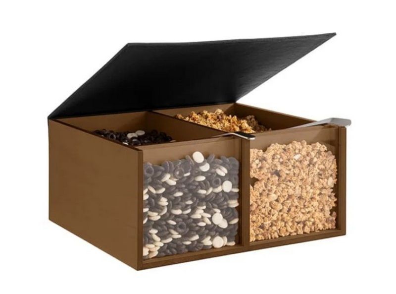 Емкость для закусок APS Toast Box H 160 мм, L 360 мм, B 335 мм коричневая артикул 11714