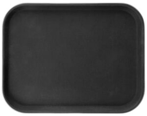 Поднос прорезиненный ProHotel 1014ct/gf/black 355х255 мм, фибергласс, черный артикул 4080622