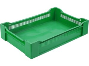 Контейнер для хранения продуктов Noname L 600 мм, B 400 мм, H 135 мм зеленый, перф. сплошное дно (71457) артикул 120