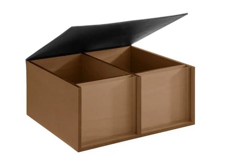 Емкость для закусок APS Toast Box H 160 мм, L 360 мм, B 335 мм коричневая артикул 11714