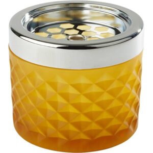 Пепельница APS стекло, металл, жёлтый, D 95, H 80 мм артикул 00583