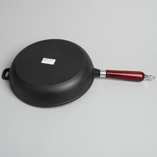 Сковорода ProHotel Ember Cast HER28 D 290 мм, L 485 мм, H 85 мм, с деревянной ручкой, чугун/дерево артикул 4020723