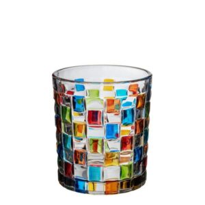 Стакан Олд Фэшн MGline Мозаик 260 мл, D 80 мм, H 89 мм, цветной артикул 77050