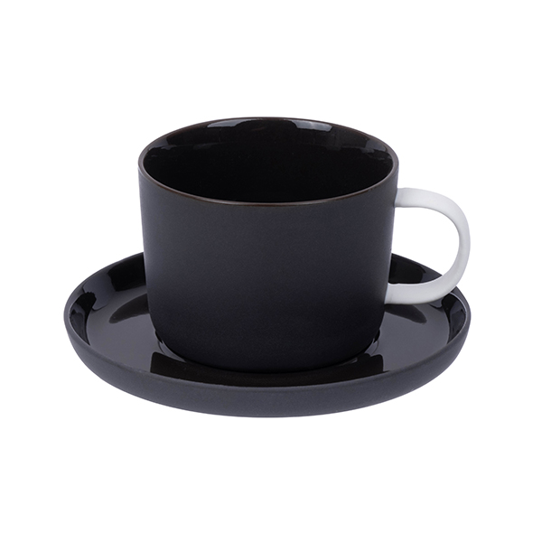 Чашка кофейная Royal Charm Wave 100 мл, D 65/55 мм, H 45 мм, фарфор, черный артикул 3131355 / ZH038-Y214C