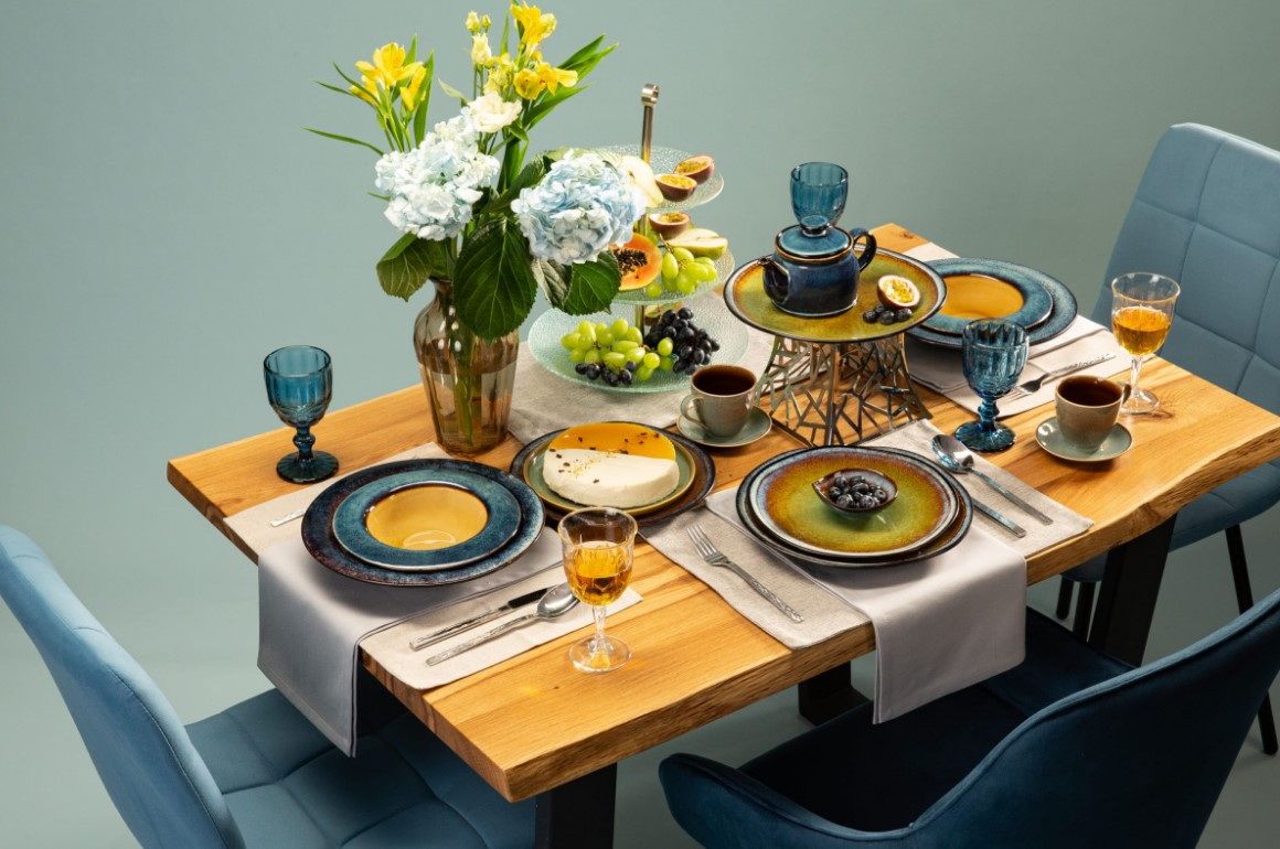 Чайная пара Corone Verde сине-зеленая 290 мл артикул фк0728