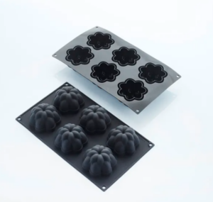 Форма для выпечки Martellato "Георгины" L 71 мм, B 70 мм, H 43 мм, 6 ячеек артикул 30SIL518