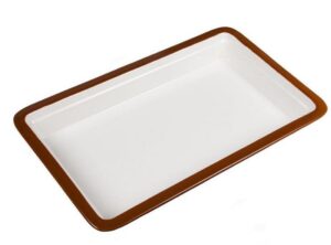 Гастроемкость P.L. Proff Cuisine GN 1/1-65 фарфор, коричнево-белая 9 л артикул F1272C-W