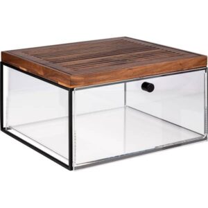 Контейнер выдвижной для хлеба APS с доской для нарезки, дерево, акрил, прозр., коричнев. H 20, L 354, B 325 мм артикул 00910