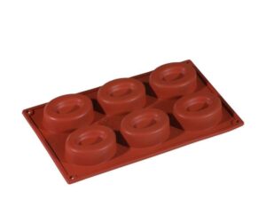 Форма силиконовая (коврик) P.L. Proff Cuisine Саварин овал R-049 L 300 мм, B 175 мм, H 24 мм, 6 ячеек артикул R-049