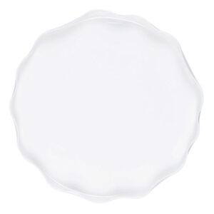 Тарелка Royal Charm Wave D 270 мм, H 20 мм, с бортом, фарфор, белый артикул 3015736 / ZH461-Y150