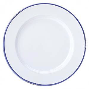 Тарелка мелкая Utopia Avebury Blue керамика белый, синий, D 260, H 25 мм артикул CT6010