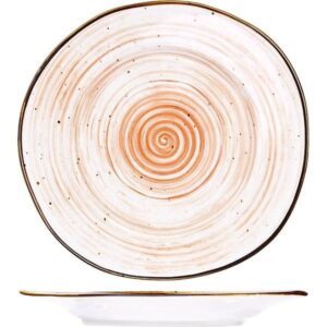 Блюдце для бульонной чашки KunstWerk Pastoral оранжевое D 155 мм, H 20 мм артикул P6136515-D-SH113