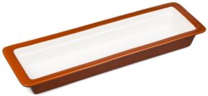 Гастроемкость P.L. Proff Cuisine GN 2/4-65 фарфор, бело-коричневая 3,8 л артикул F2142C-W