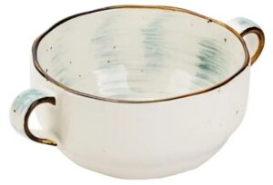 Бульонница KunstWerk Pastoral зеленая 275 мл, L 147 мм, D 100 мм, H 53 мм артикул P6136515-S-SH115