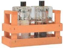 Мельница для перца акриловая SKU 839, Мельница для соли SKU 839S в деревянной коробке оранжевого цве артикул 27839O