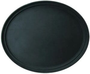 Поднос прорезиненный ProHotel 2900ct/sp/black 730х600 мм, овальный, пластик, черный артикул 4080613